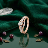 Architectural Diamond Shield Ring