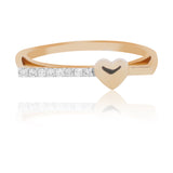 Diamond Heart Linear Accent Ring