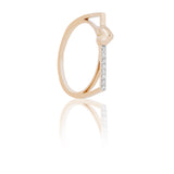 Diamond Heart Linear Accent Ring