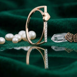 Diamond Heart Linear Accent Ring