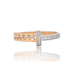Diamond Architectural T-Cross Ring