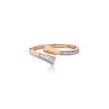 Diamond Geometric Bypass Wrap Ring