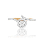 Diamond Petal Bypass Ring