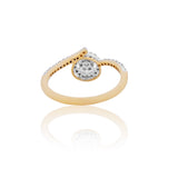 Diamond Petal Bypass Ring