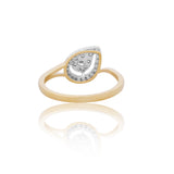 Diamond Pear Illusion Halo Ring