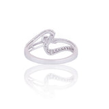 Carbon Silk Infinity Diamond Ring