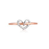 Carbon Heartbeat Diamond Ring