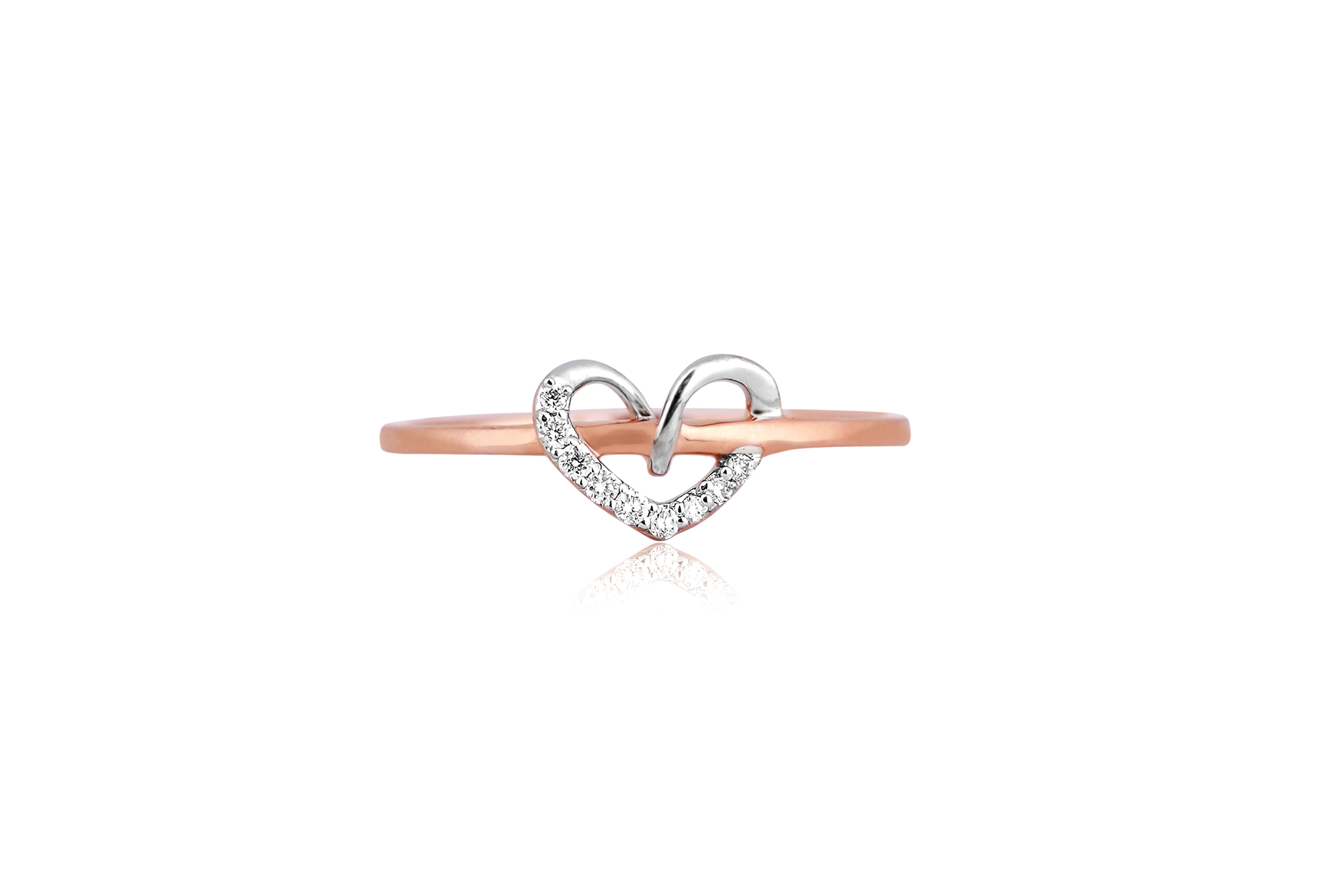 Carbon Heartbeat Diamond Ring