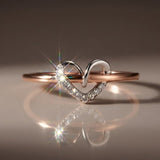 Carbon Heartbeat Diamond Ring