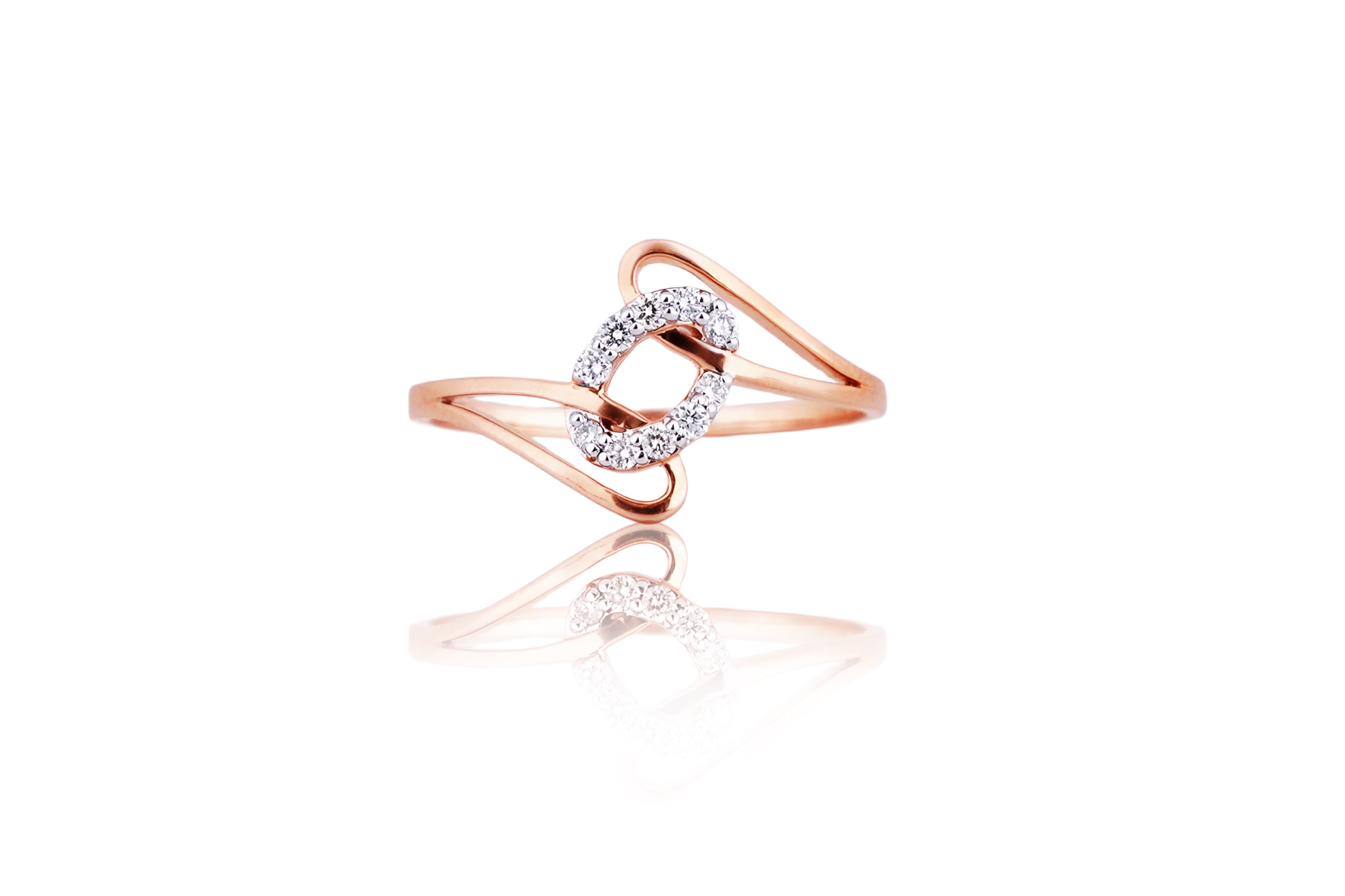 Carbon Linked Infinity Diamond Ring