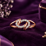 Carbon Linked Infinity Diamond Ring