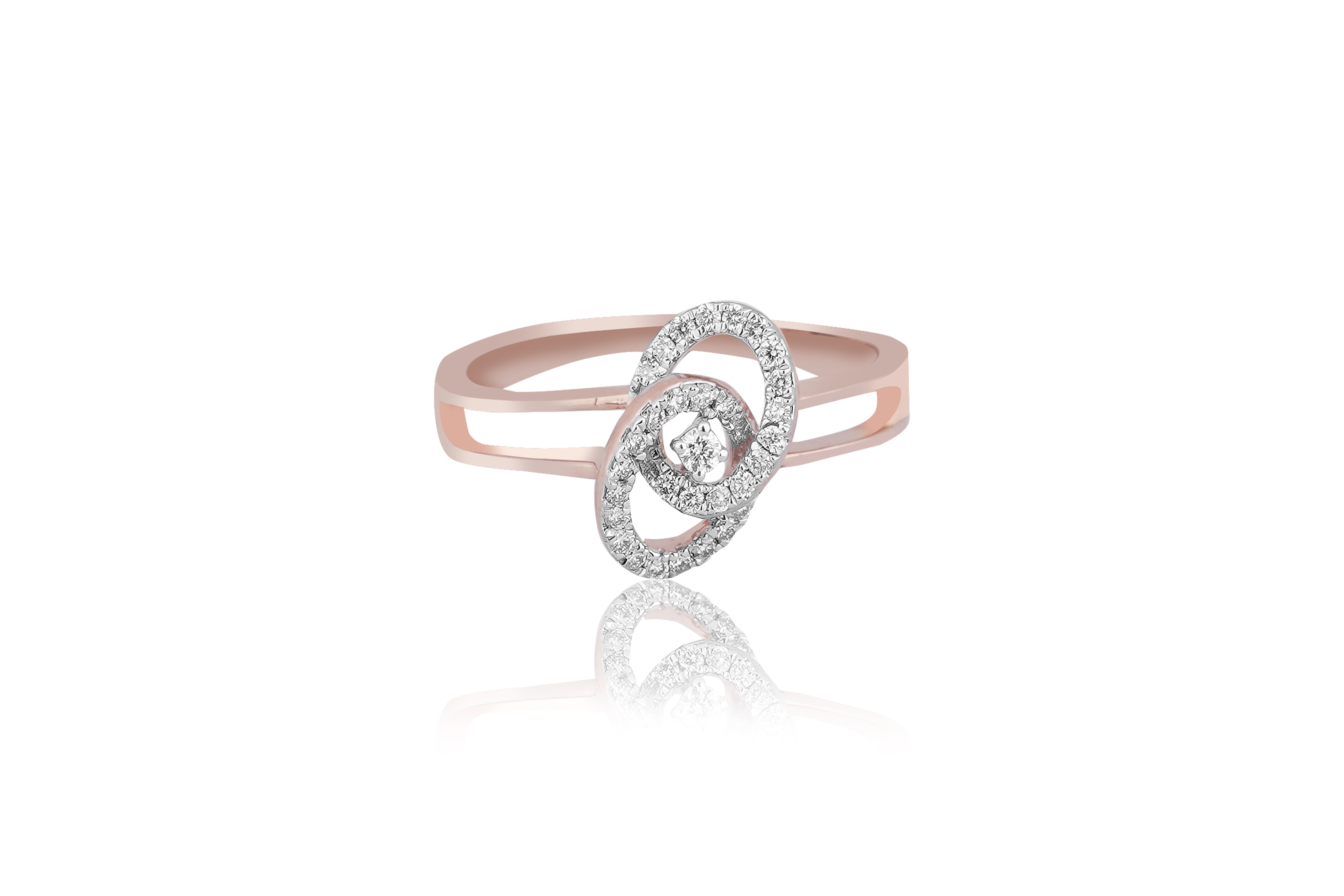 Carbon Orbital Embrace Diamond Ring