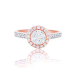 Halo Radiance Solitaire Diamond Ring