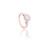Halo Radiance Solitaire Diamond Ring