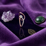 Ethereal Teardrop Diamond Ring