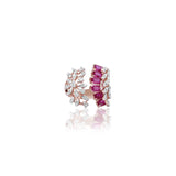 Crimson Petal Diamond Statement Ring