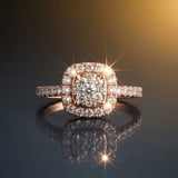 Cushion Majesty Halo Diamond Ring