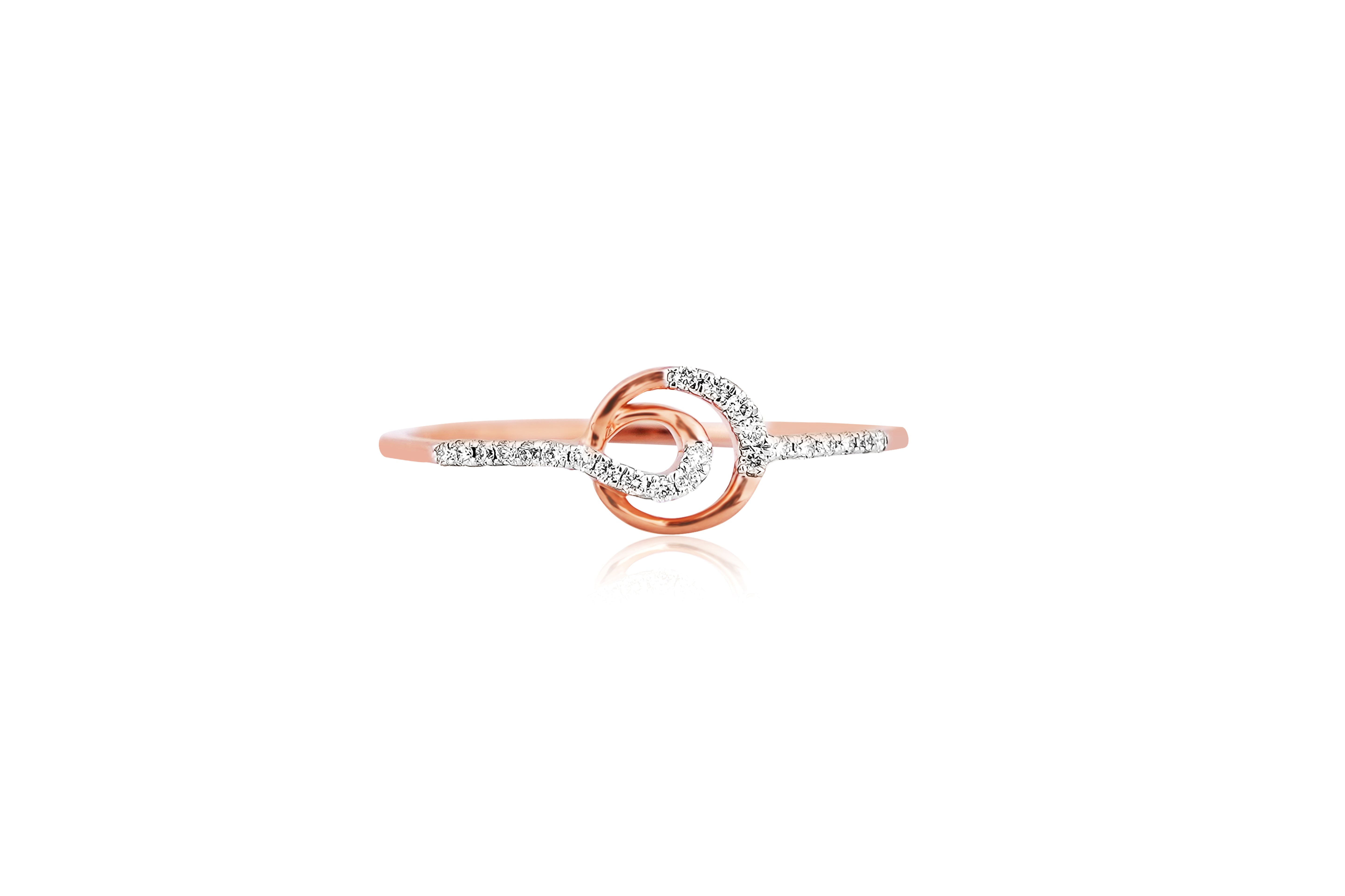 Lumina Swirl Diamond Ring
