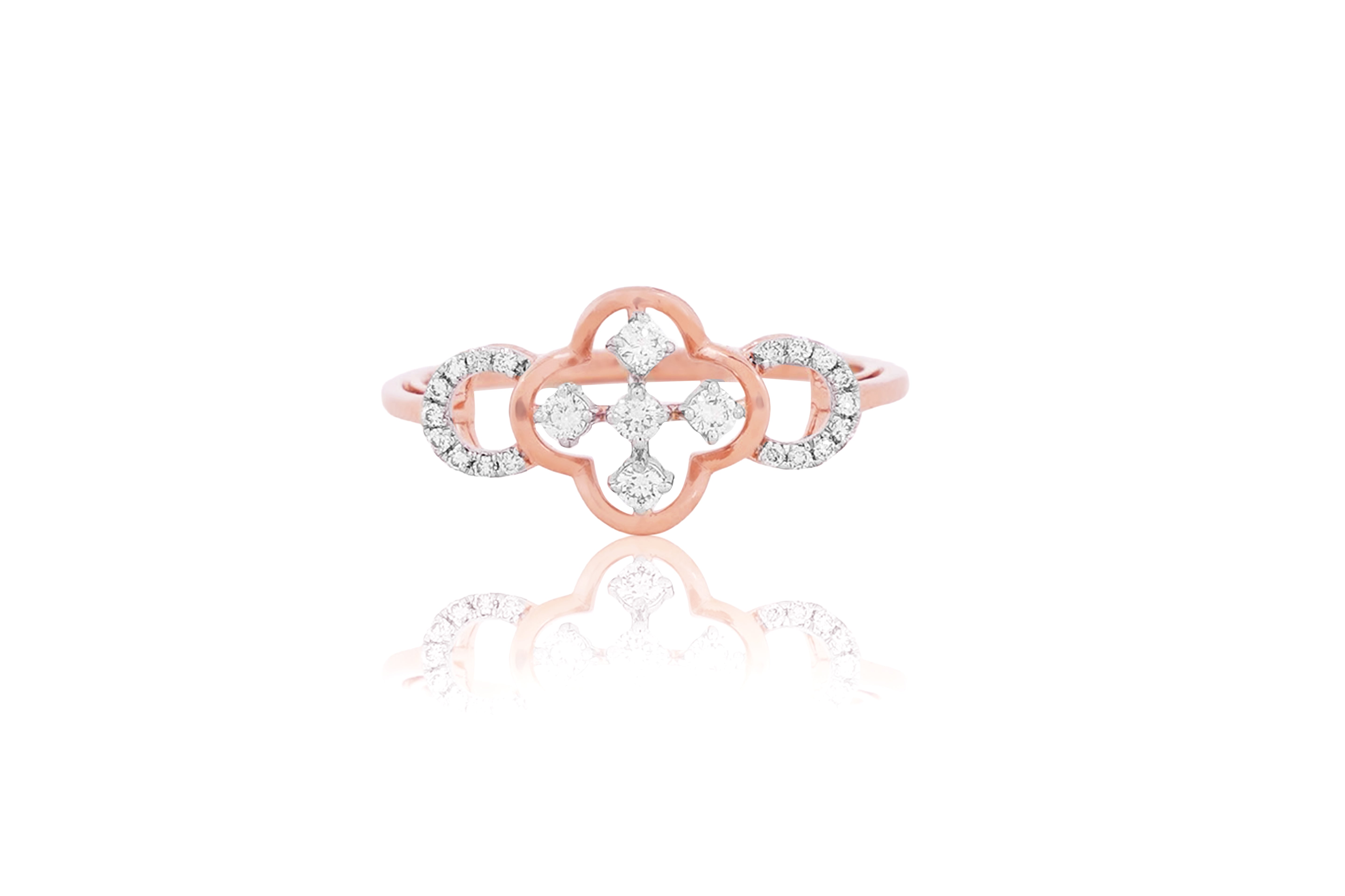 Gilded Clover Diamond Fusion Ring