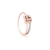 Quadra-Sparkle Diamond Bridge Ring