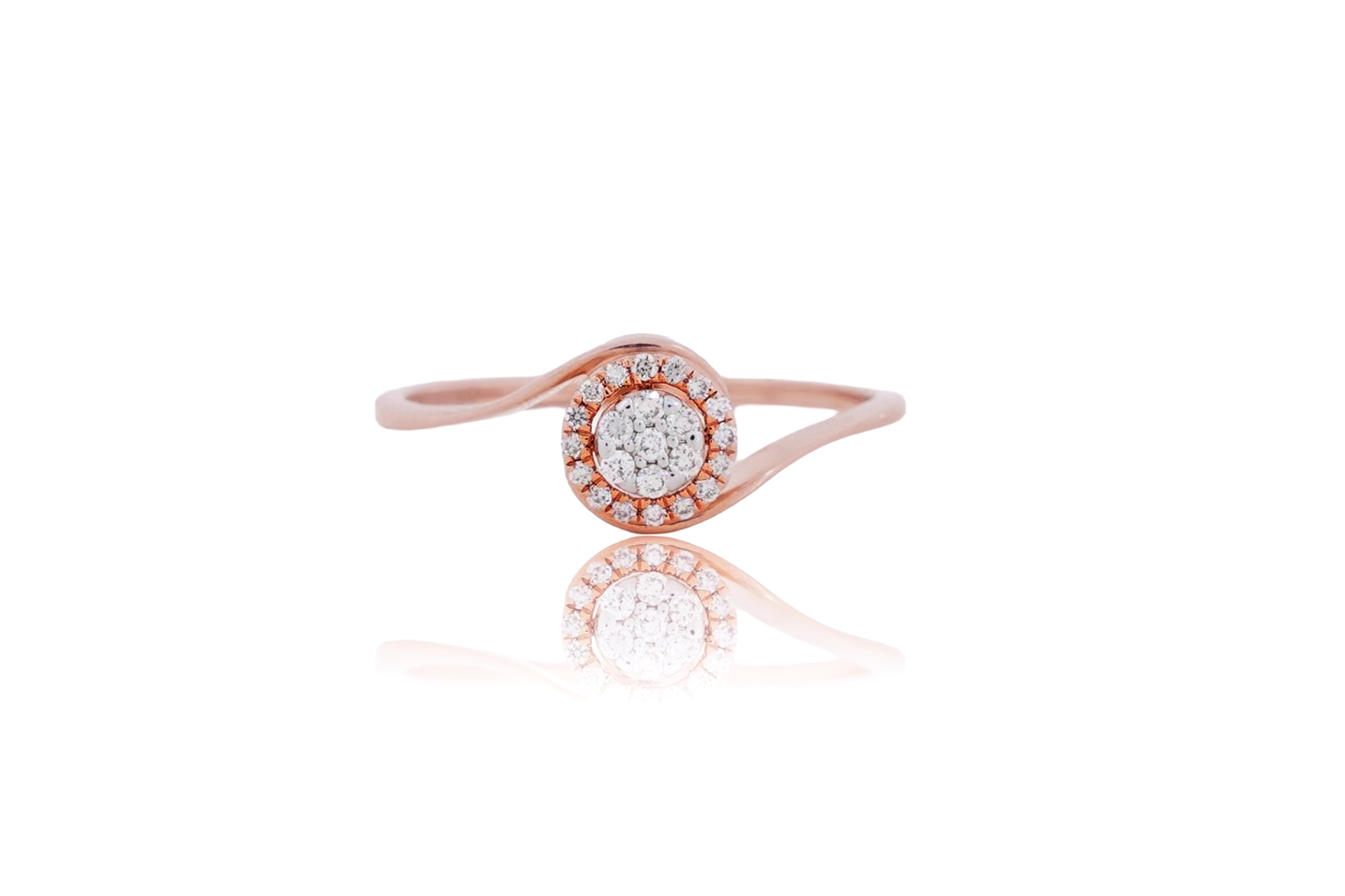 Celestia Round Halo Diamond Ring