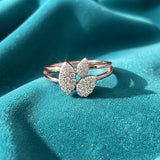 Diavo Diamond Butterfly Bloom Ring