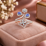 Azure Bloom Statement Diamond Ring