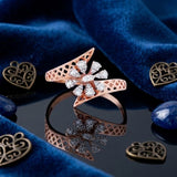 Flora Lattice Bloom Diamond Ring