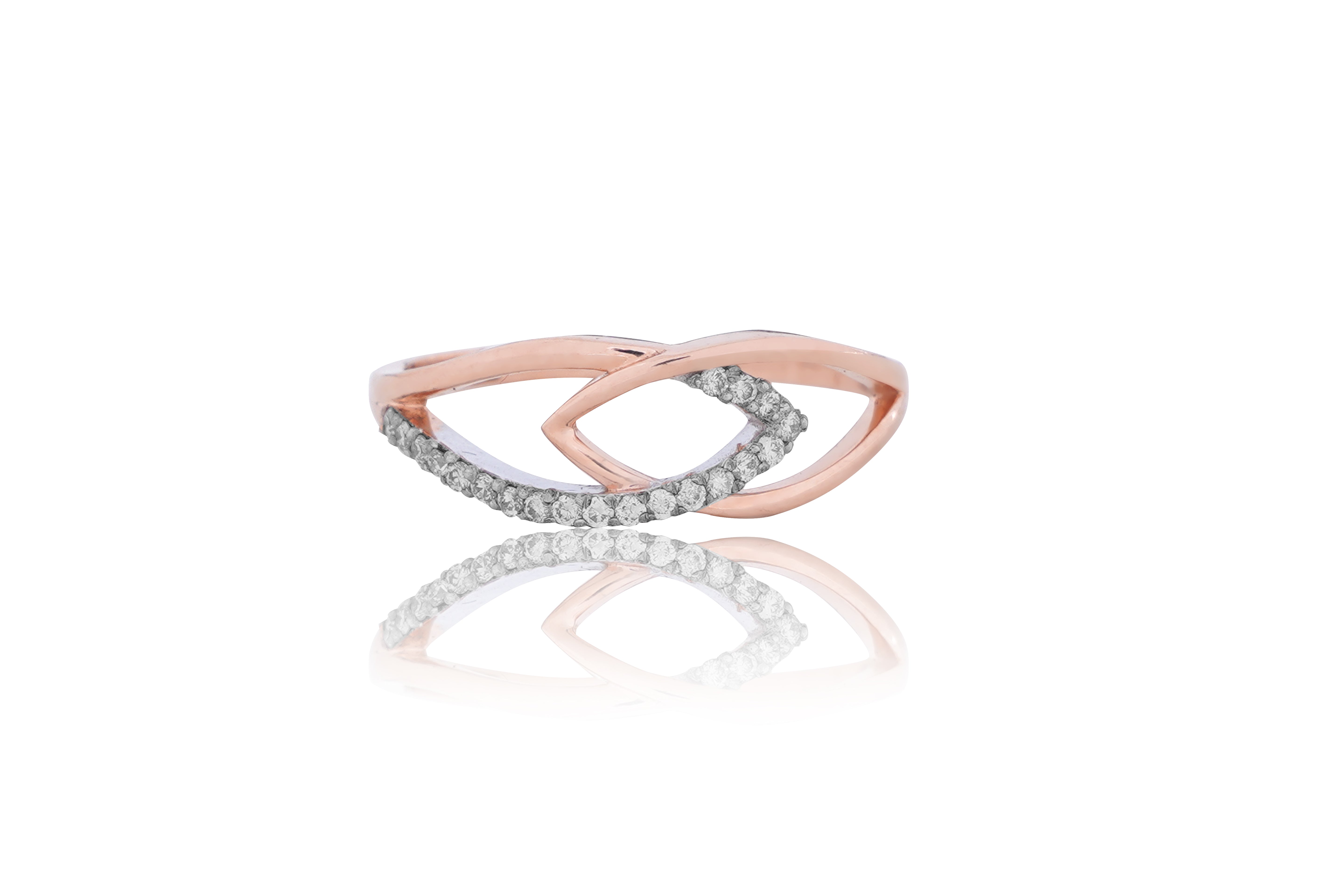 Diamond Infinity Crest Ring