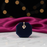 Golden Flora Cage Diamond Pendant