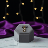Geometric Lattice Prism Diamond Pendant