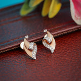 Diamond Crest Seashell Earrings