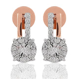 Sparkling Halo of Majesty Diamond Earrings