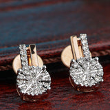 Sparkling Halo of Majesty Diamond Earrings