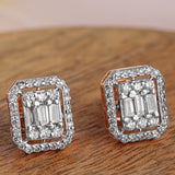 Rectangle VerticaLux Diamond Earrings