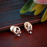 Concentric Circles Diamond Earrings