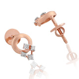 Concentric Circles Diamond Earrings