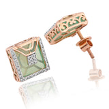 Emerald Mirage Diamond Earrings