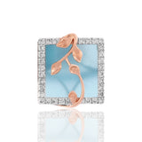 Sky Strand Enamel Diamond Earrings