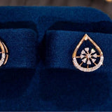 Dazzling Fleur Pear Diamond Earrings