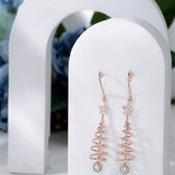 Twinkling Treetop Spiral Diamond Earrings