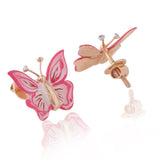 Fluttering Antennae Diamond Butterfly Earrings