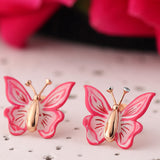 Fluttering Antennae Diamond Butterfly Earrings