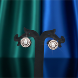 Diamond Octagonal Sunburst Studs
