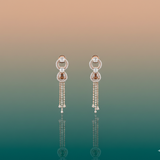 Infinity Loop Tassel Diamond Earrings
