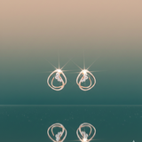 Swirling Orbit Bloom Diamond Studs