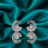 Celestial Vortex Diamond  Stud Earrings