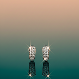 Diamond Triple-Row Pavé Huggies