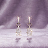 Geometric Cipher Diamond Drop Earrings