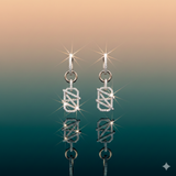 Geometric Cipher Diamond Drop Earrings